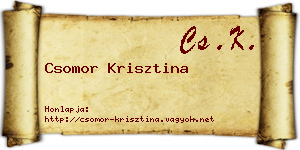 Csomor Krisztina névjegykártya