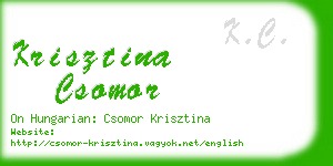 krisztina csomor business card